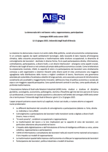 Call AISRI 2025 La democrazia del e nel lavoro